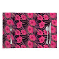 Pink Hawaiian Hibiscus Pattern Print Placemat