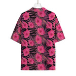 Pink Hawaiian Hibiscus Pattern Print Rayon Hawaiian Shirt