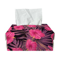 Pink Hawaiian Hibiscus Pattern Print Rectangle Tissue Box Cover