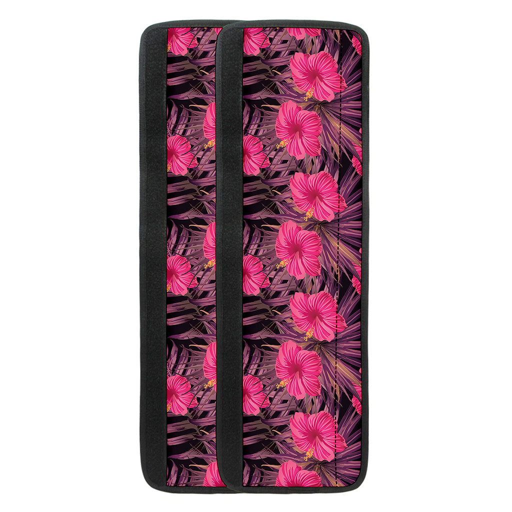 Pink Hawaiian Hibiscus Pattern Print Refrigerator Handle Covers