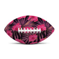 Pink Hawaiian Hibiscus Pattern Print Rugby Ball