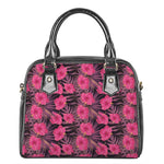 Pink Hawaiian Hibiscus Pattern Print Shoulder Handbag