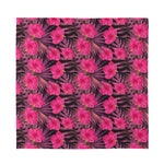 Pink Hawaiian Hibiscus Pattern Print Silk Bandana