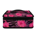 Pink Hawaiian Hibiscus Pattern Print Small Lunch Bag