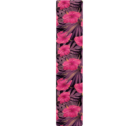 Pink Hawaiian Hibiscus Pattern Print Table Runner
