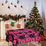 Pink Hawaiian Hibiscus Pattern Print Tablecloth