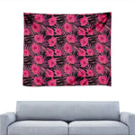 Pink Hawaiian Hibiscus Pattern Print Tapestry