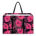 Pink Hawaiian Hibiscus Pattern Print Utility Tote Bag