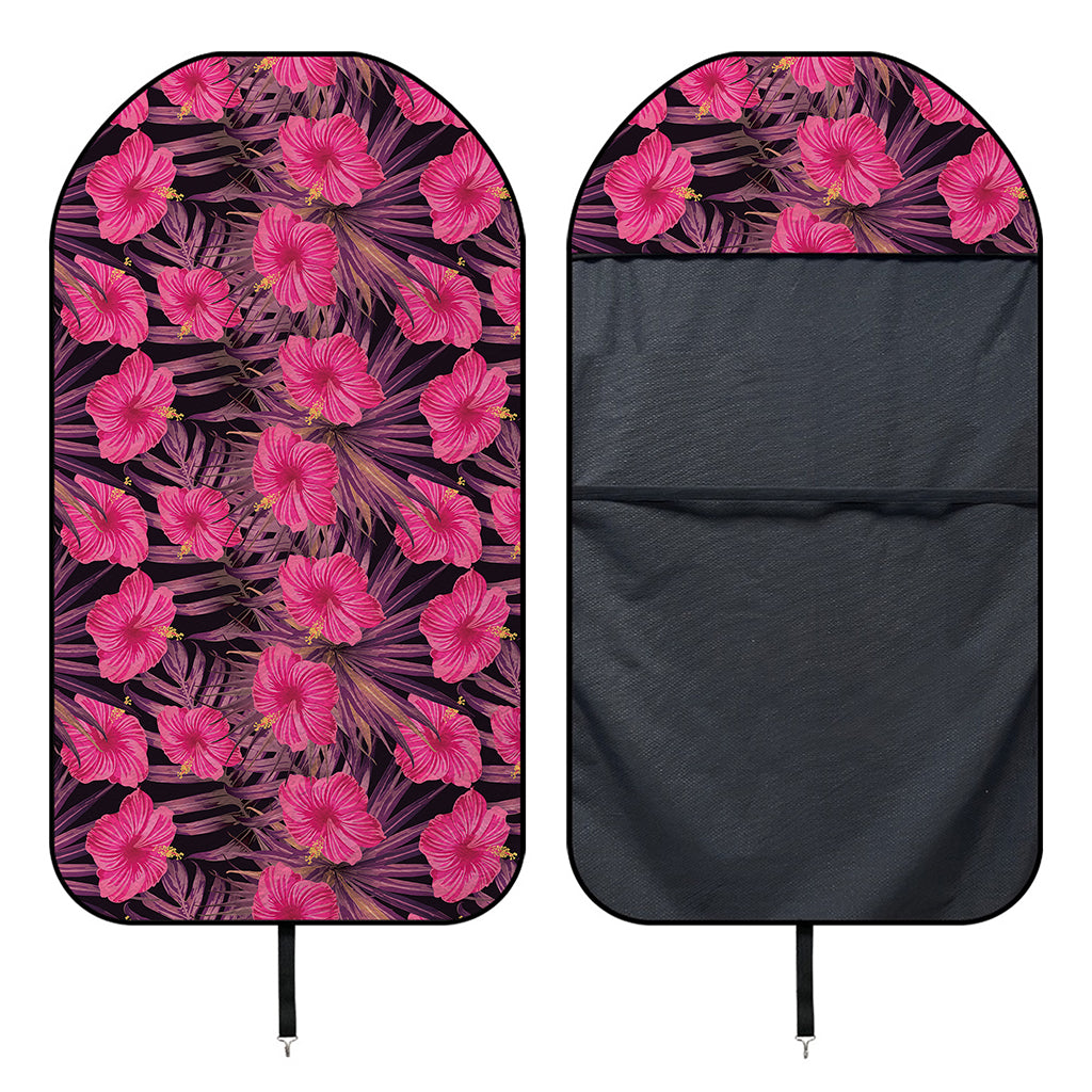 Pink Hawaiian Hibiscus Pattern Print Waterproof Car Seat Cover
