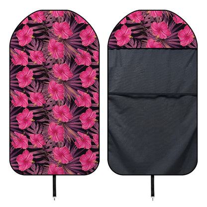 Pink Hawaiian Hibiscus Pattern Print Waterproof Car Seat Cover