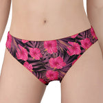 Pink Hawaiian Hibiscus Pattern Print Women's Panties