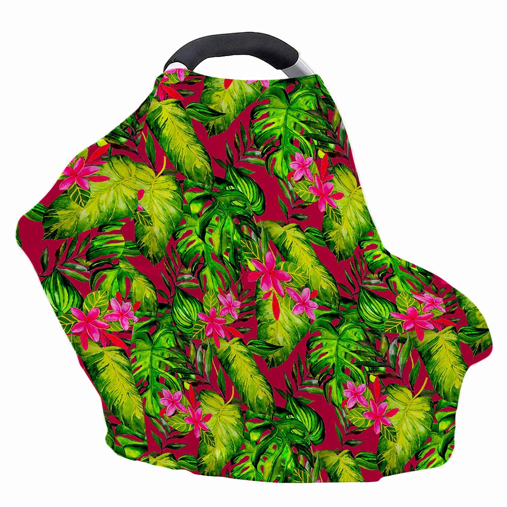 Pink Hawaiian Tropical Pattern Print Baby Seat Cover