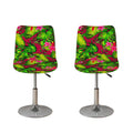 Pink Hawaiian Tropical Pattern Print Bar Stool Covers