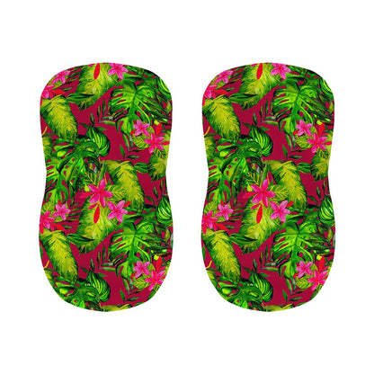 Pink Hawaiian Tropical Pattern Print Bar Stool Covers