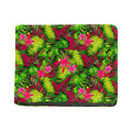 Pink Hawaiian Tropical Pattern Print Bifold Wallet