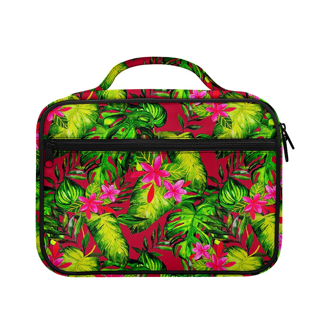 Pink Hawaiian Tropical Pattern Print Briefcase Bible Bag