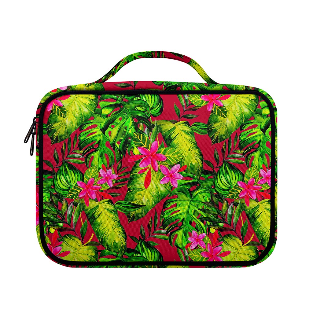 Pink Hawaiian Tropical Pattern Print Briefcase Bible Bag