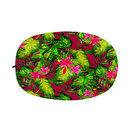 Pink Hawaiian Tropical Pattern Print Car Side Mirror Covers
