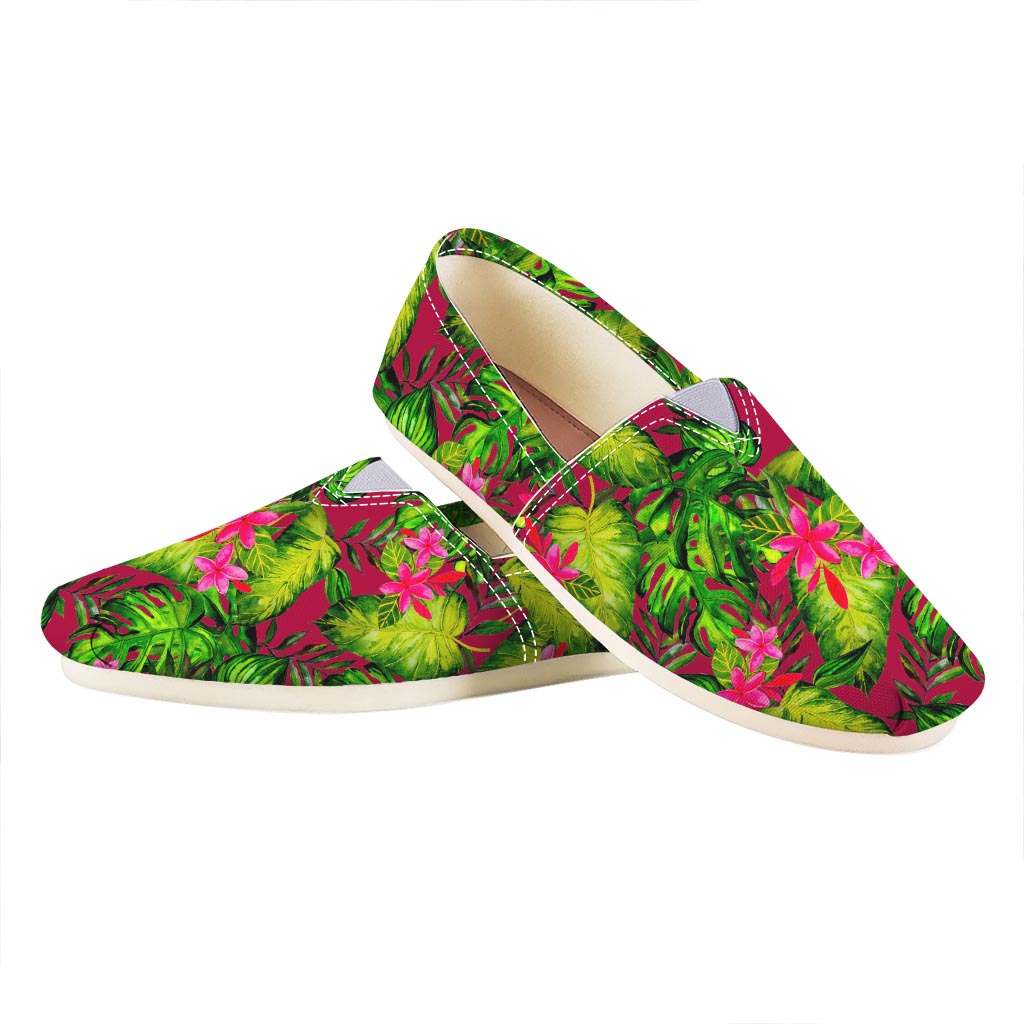 Pink Hawaiian Tropical Pattern Print Casual Shoes