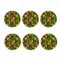 Pink Hawaiian Tropical Pattern Print Coaster Set