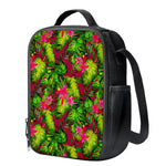 Pink Hawaiian Tropical Pattern Print Crossbody Lunch Bag