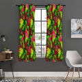 Pink Hawaiian Tropical Pattern Print Grommet Curtain Panels