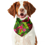 Pink Hawaiian Tropical Pattern Print Dog Bandana