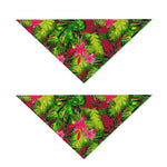 Pink Hawaiian Tropical Pattern Print Dog Bandana