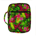 Pink Hawaiian Tropical Pattern Print Front Pocket Bible Bag