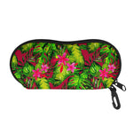 Pink Hawaiian Tropical Pattern Print Glasses Case