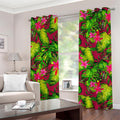 Pink Hawaiian Tropical Pattern Print Grommet Curtains