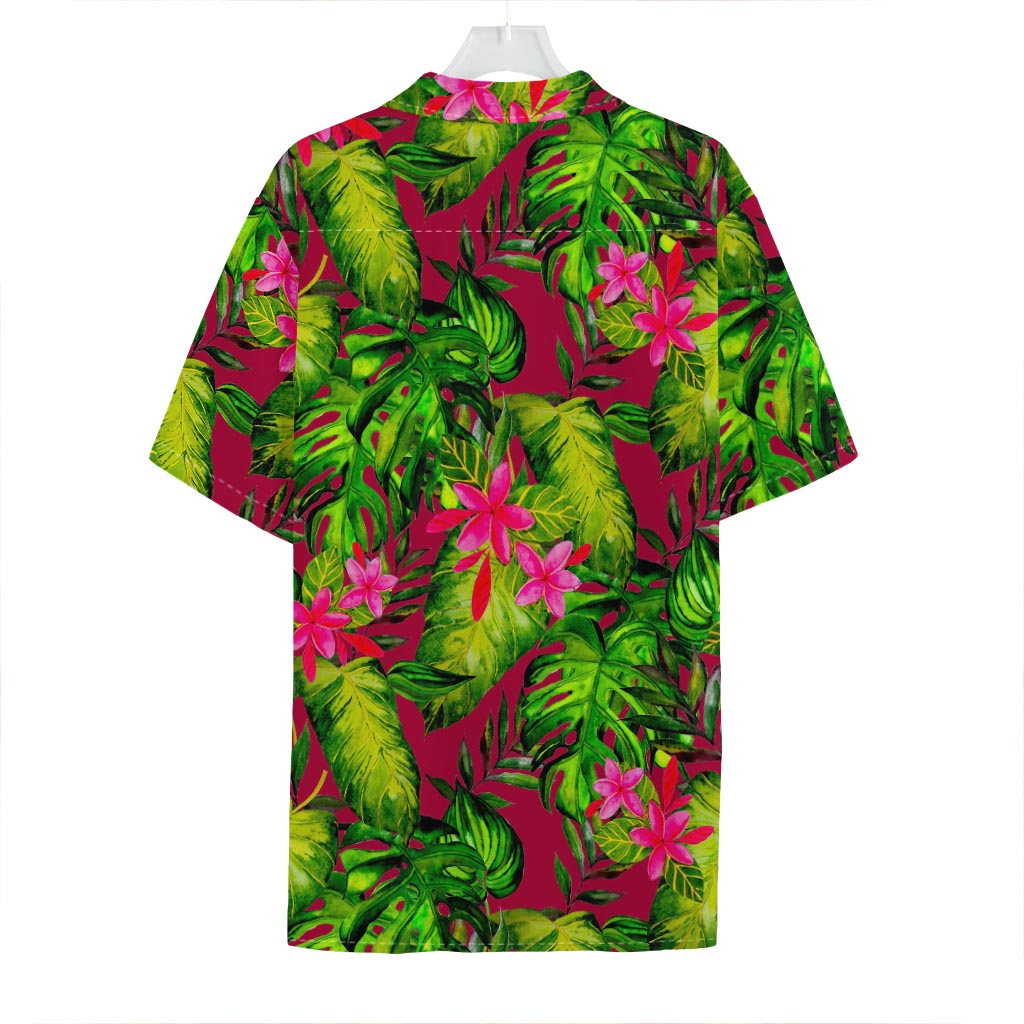 Pink Hawaiian Tropical Pattern Print Hawaiian Shirt