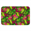 Pink Hawaiian Tropical Pattern Print Indoor Door Mat
