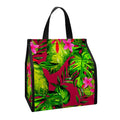 Pink Hawaiian Tropical Pattern Print Insulated Lunch Tote