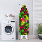 Pink Hawaiian Tropical Pattern Print Ironing Board Cover