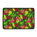 Pink Hawaiian Tropical Pattern Print Kitchen Mat