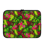 Pink Hawaiian Tropical Pattern Print Laptop Sleeve