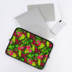 Pink Hawaiian Tropical Pattern Print Laptop Sleeve
