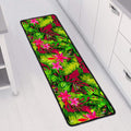 Pink Hawaiian Tropical Pattern Print Long Kitchen Mat