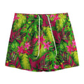 Pink Hawaiian Tropical Pattern Print Mesh Shorts