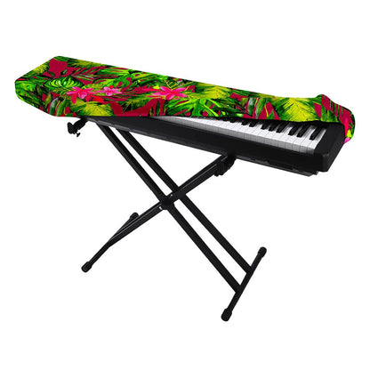 Pink Hawaiian Tropical Pattern Print Piano Keyboard Cover