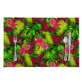 Pink Hawaiian Tropical Pattern Print Placemat