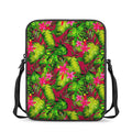 Pink Hawaiian Tropical Pattern Print Rectangular Crossbody Bag