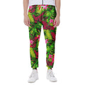 Pink Hawaiian Tropical Pattern Print Joggers