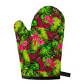 Pink Hawaiian Tropical Pattern Print Single Oven Mitt