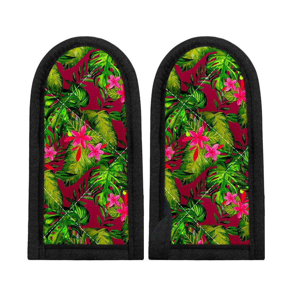 Pink Hawaiian Tropical Pattern Print Skillet Handle Cover