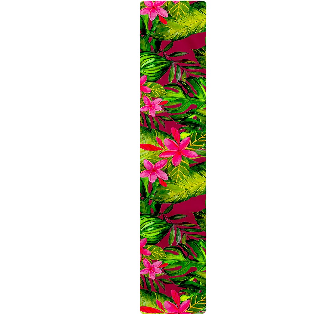 Pink Hawaiian Tropical Pattern Print Table Runner