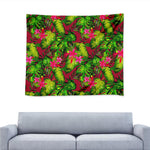 Pink Hawaiian Tropical Pattern Print Tapestry