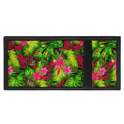 Pink Hawaiian Tropical Pattern Print Trifold Wallet