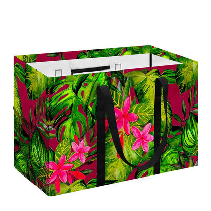 Pink Hawaiian Tropical Pattern Print Utility Tote Bag